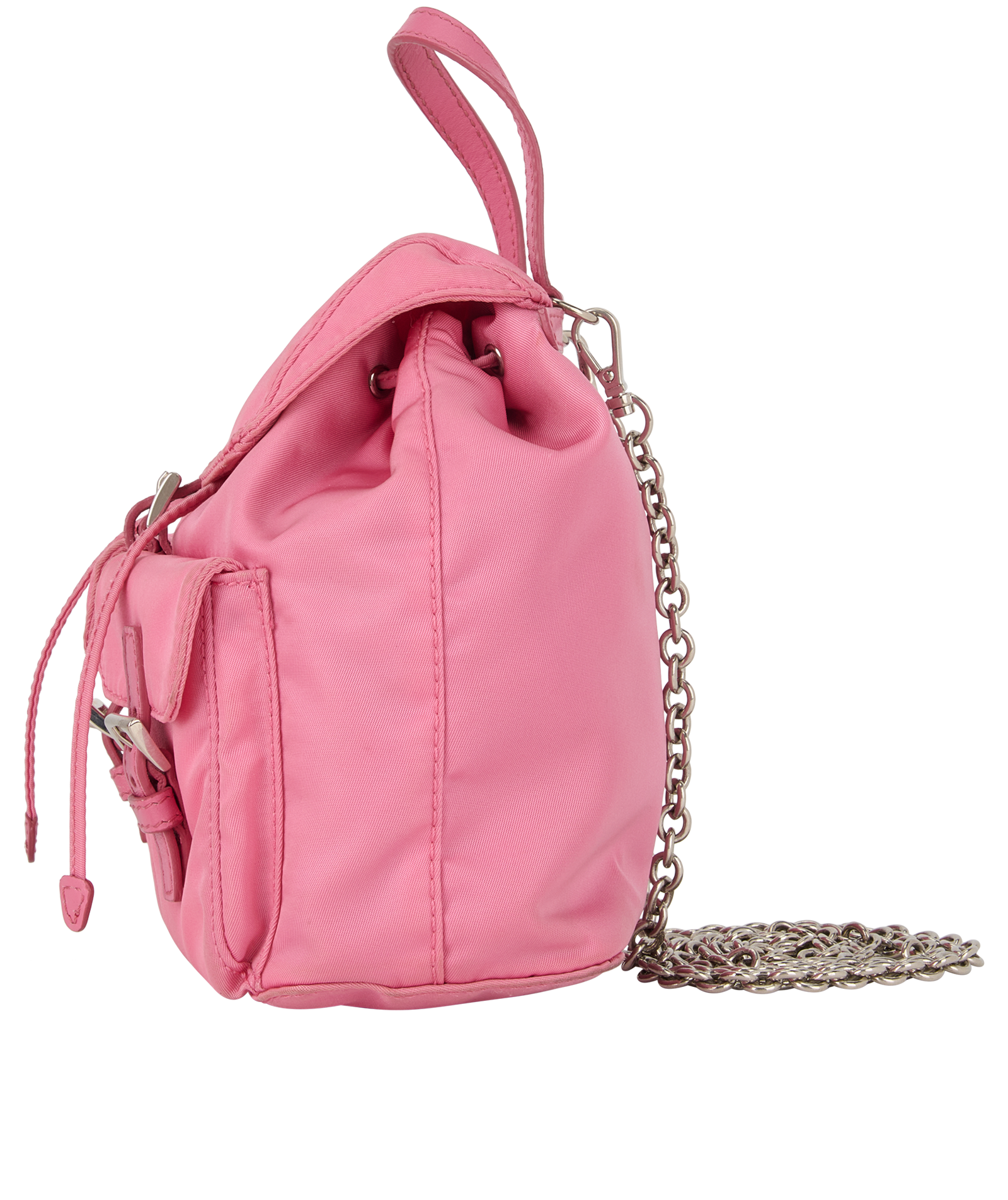 Mini Backpack Crossbody, &pound;580, Handbags, Pink, Nylon, Bottom view